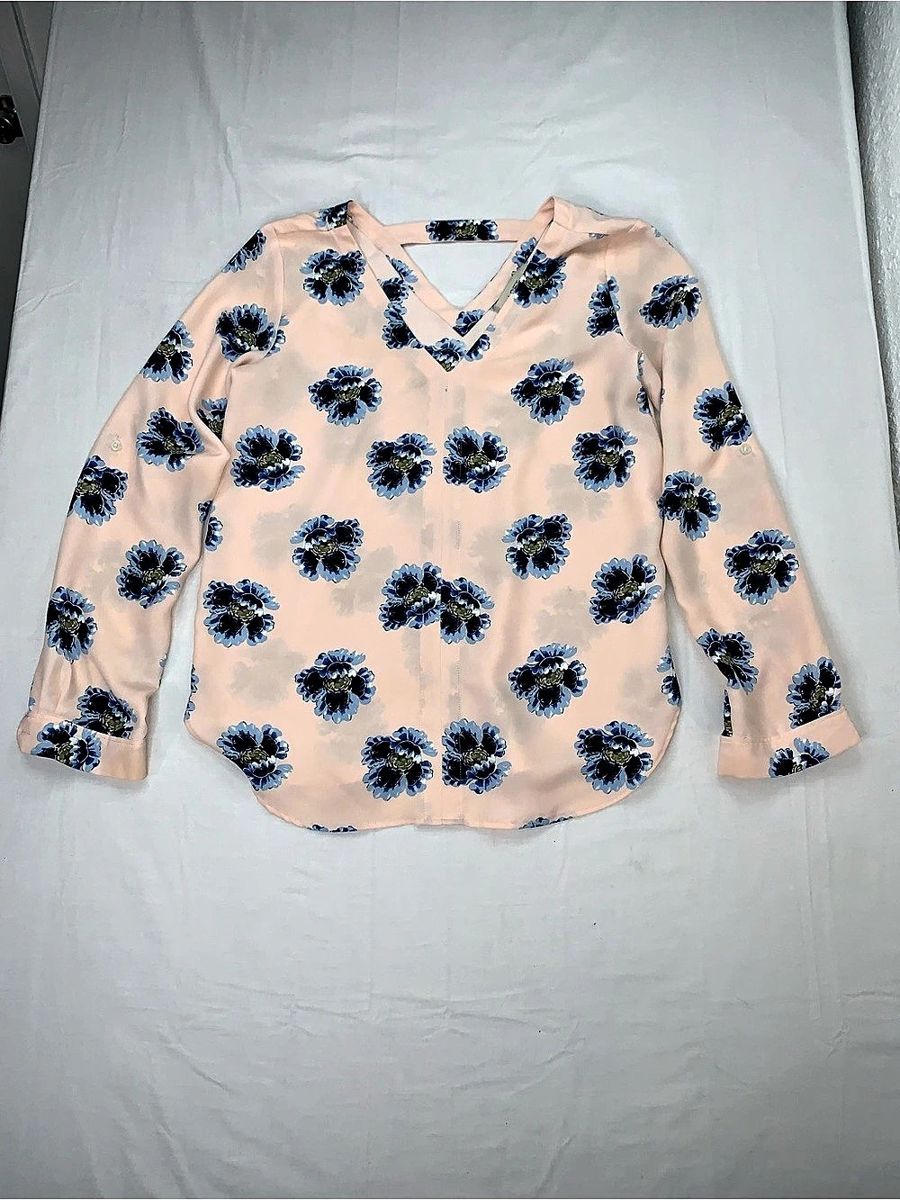 LOFT Floral Blouse in Pinkish & Blue Size X-Small